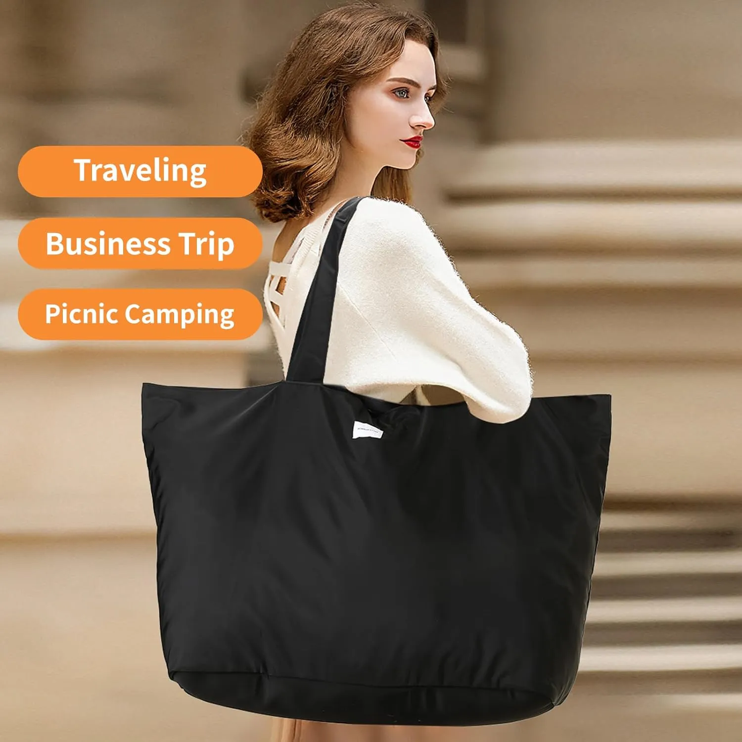 Oversize All the Things Weekender Bag, Extra Large Big Tote Bag for Women