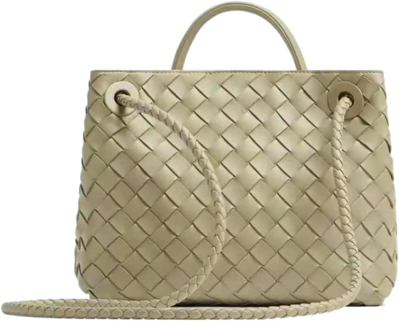 Oversize Genuine Leather Woven Handbags for Women Tote Bag Large Crossbody Women's Top-handle Handbags for Work/Travel