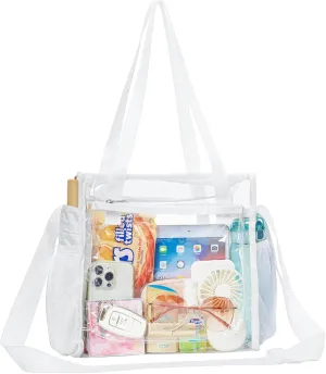 PACKISM Clear Bag 12x6x12 Stadium Approved - Clear Tote Bag for Sport Events Game Day Concert and Work