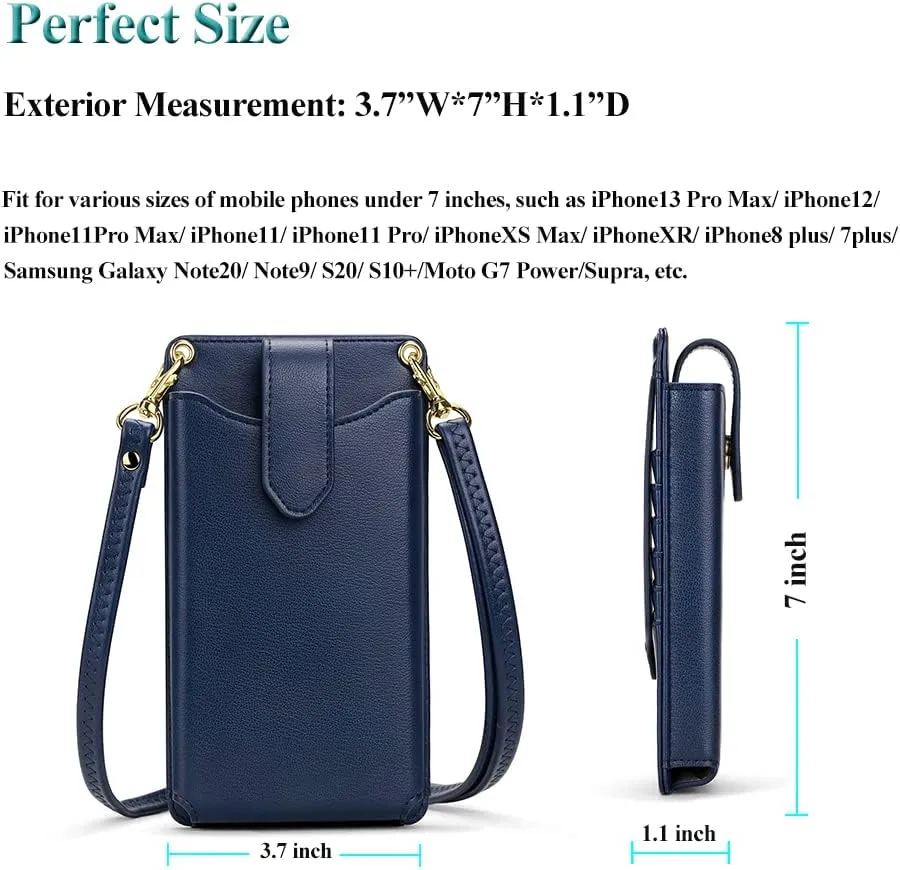 Peacocktion Small Crossbody Cell Phone Purse for Women, Lightweight Mini Small Crossbody Bags for Women with Card Slots
