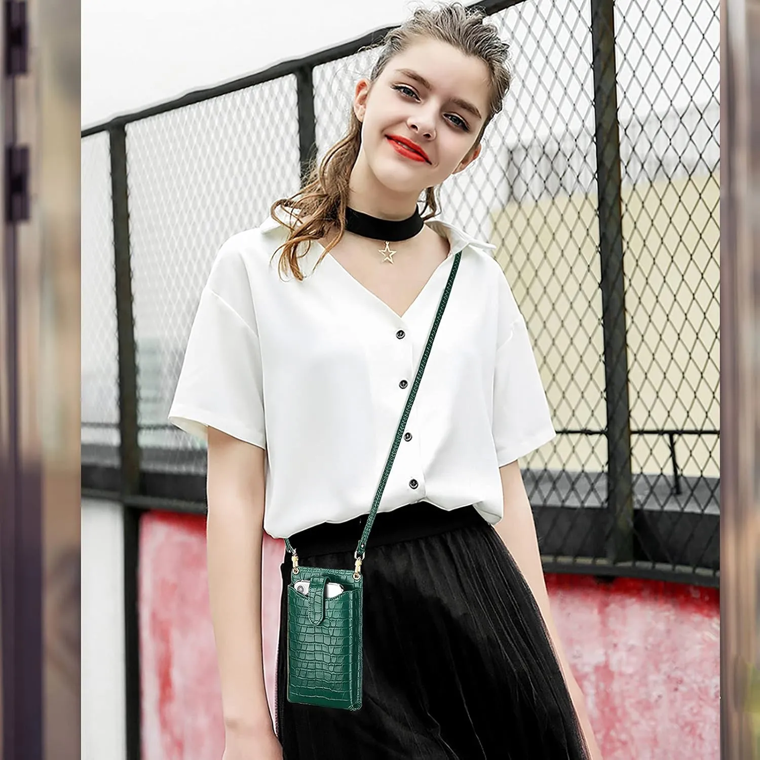 RONSIN Small Crossbody Phone Bag for Women Cell Phone Purse Wallet Mini Shoulder Bag with RFID Card Slots