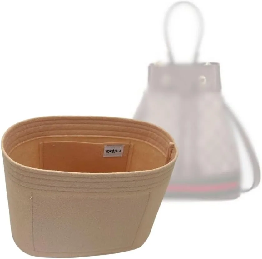 SAMORGA (6-57/ GG-Ophidia-S-Bucket Bag Organizer for Ophidia Small Bucket Bag Organizer Insert Innerbag (1.2mm Leather Beige)