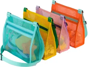 Shell Bags for Beach - Mesh Shell Collecting Bags for Kids, Picking Up Shells