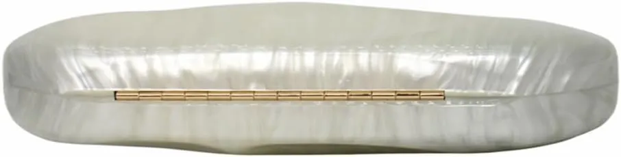 Shell Shape Acrylic Clutch Trendy Metallic Acrylic Evening Bag Shiny Egg Purses and Handbags for Women Wedding Party