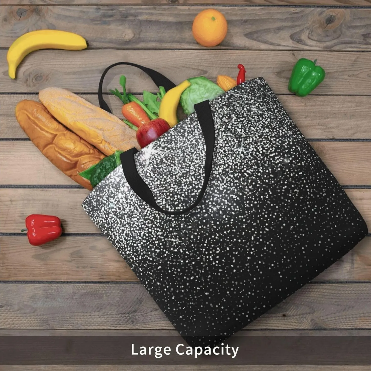 Shiny Silver Glitter Tote Bag For Women, Large Shoulder Bag Top Handle Handbag For Travel, Work