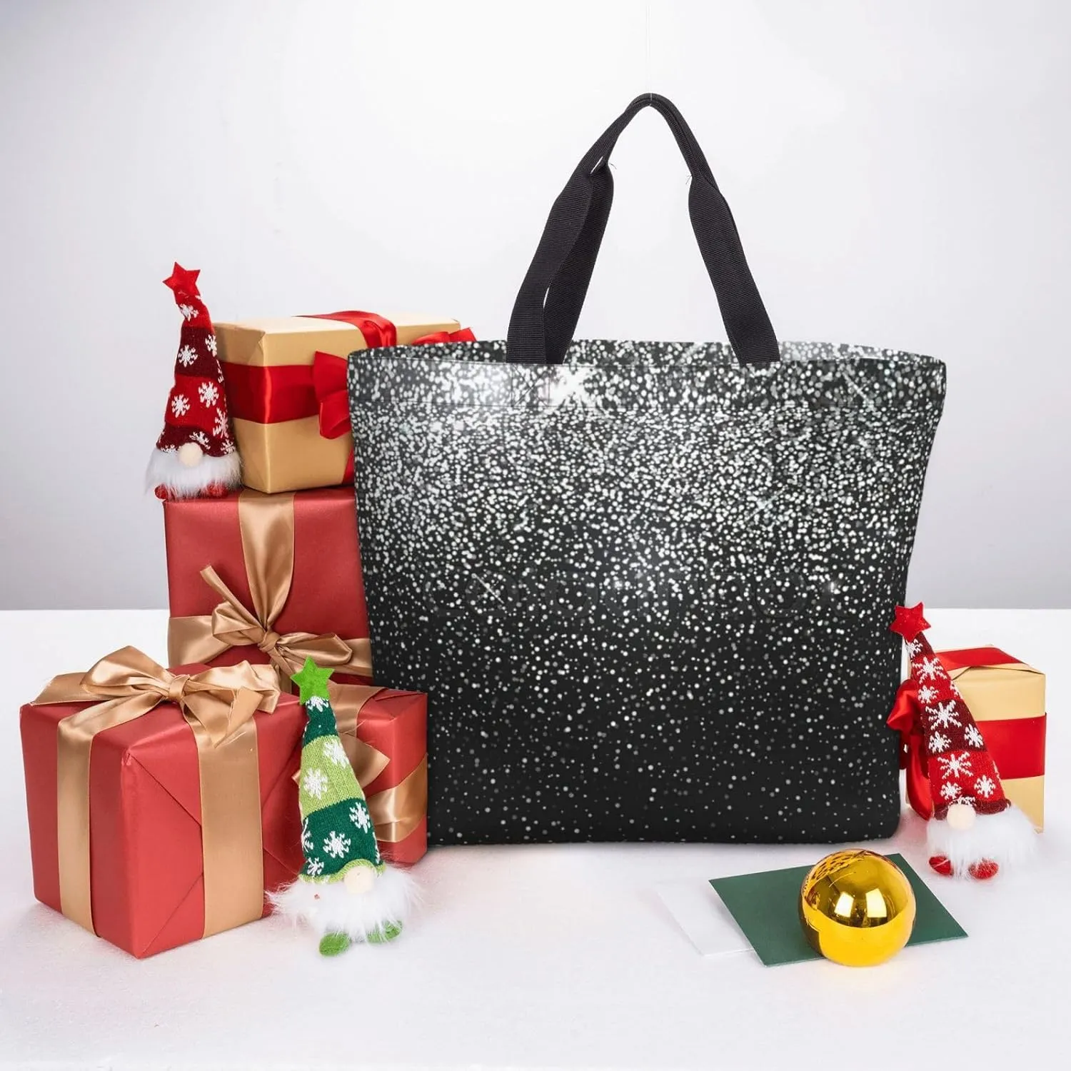 Shiny Silver Glitter Tote Bag For Women, Large Shoulder Bag Top Handle Handbag For Travel, Work