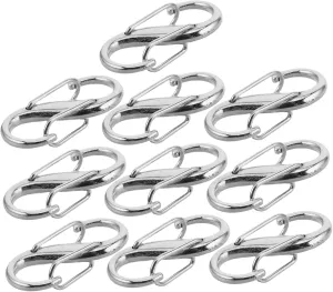 SOIMISS Robust Zinc Alloy Metal Buckles Bag Chain Link Clip Buckles Shoulder Belt DIY Bag Accessories Silver