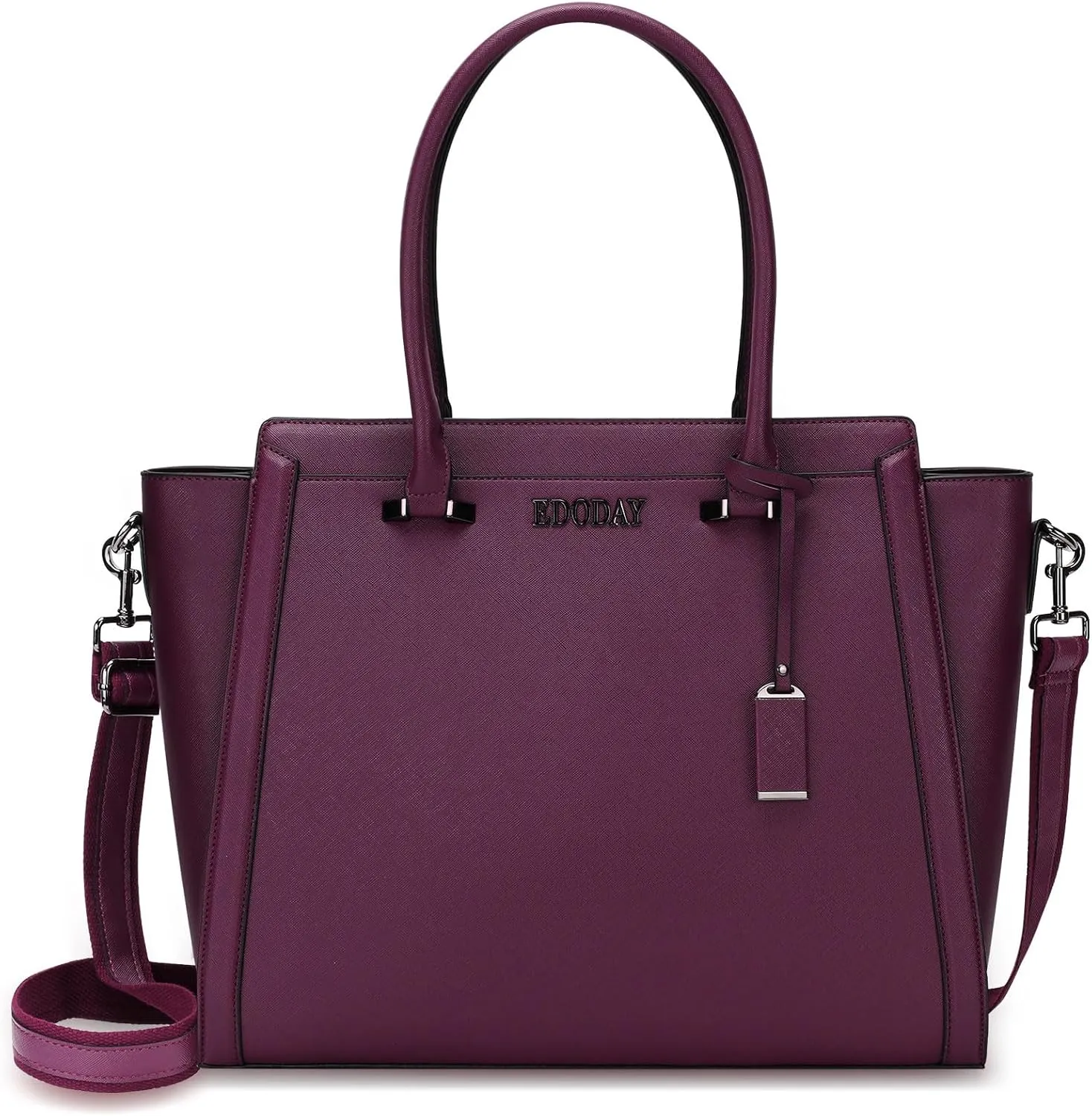 Stylish 15.6 Inch Laptop Tote Bag for Women - Travel Computer Handbag with Long Shoulder Strap