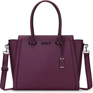 Stylish 15.6 Inch Laptop Tote Bag for Women - Travel Computer Handbag with Long Shoulder Strap