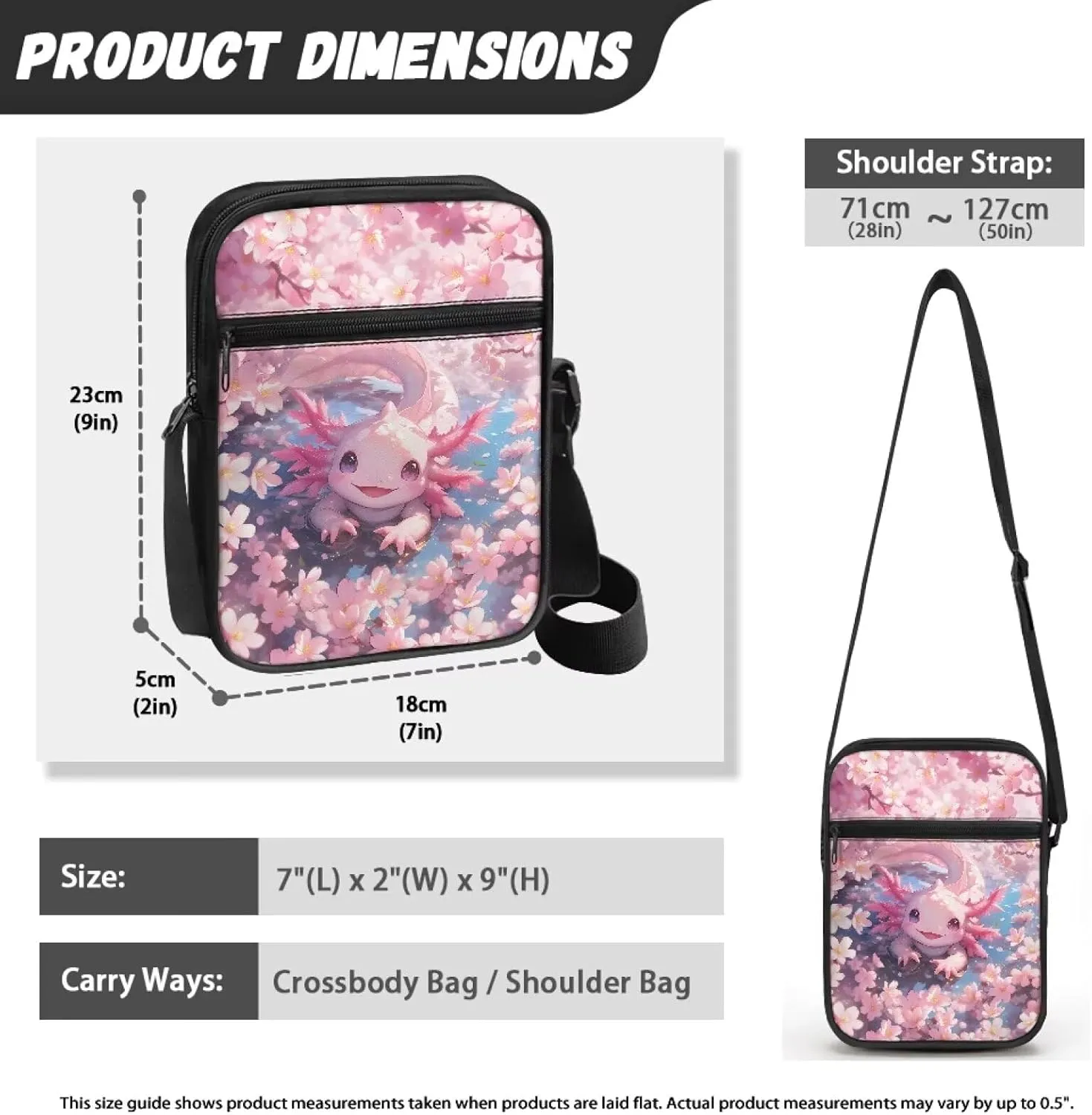 Suobstales Shoulder Bag Crossbody Bag for Women Men Small Messenger Bag Casual Handbag with Adjustable Strap for Work Cycling