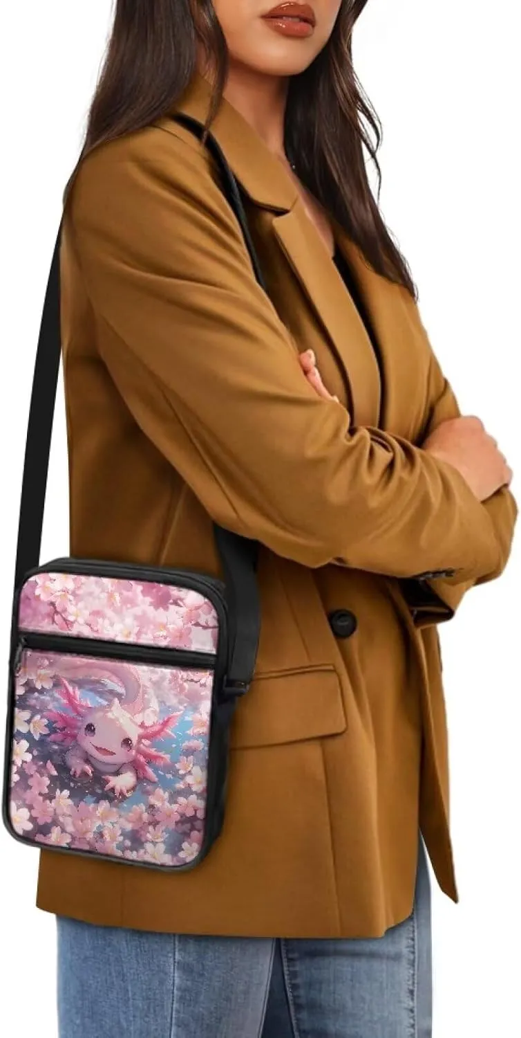 Suobstales Shoulder Bag Crossbody Bag for Women Men Small Messenger Bag Casual Handbag with Adjustable Strap for Work Cycling