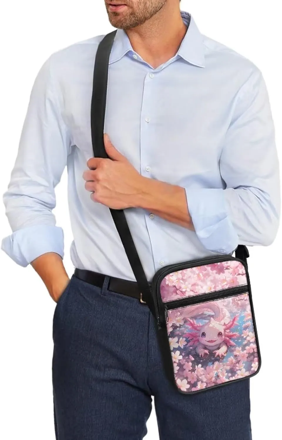 Suobstales Shoulder Bag Crossbody Bag for Women Men Small Messenger Bag Casual Handbag with Adjustable Strap for Work Cycling