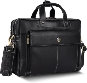 Top Grain Genuine Leather Laptop Messenger Bag for 15.6 inch Laptop (Vintage) LB106_V