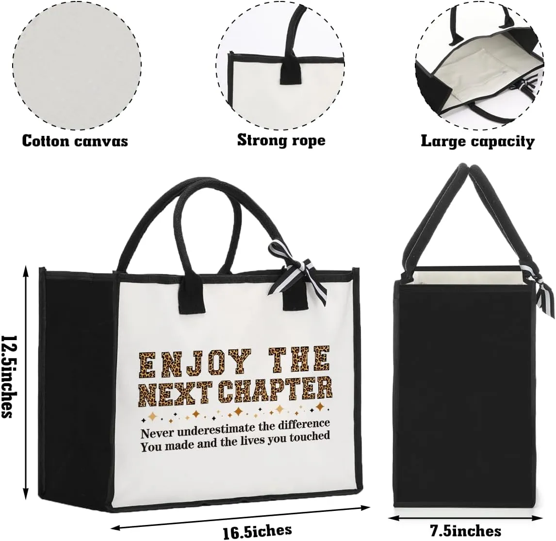 Tote Bag Appreciation Gifts for Women Reusable Grocery Bags With Handles