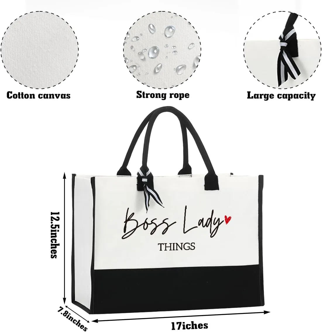 Tote Bag Appreciation Gifts for Women Reusable Grocery Bags With Handles