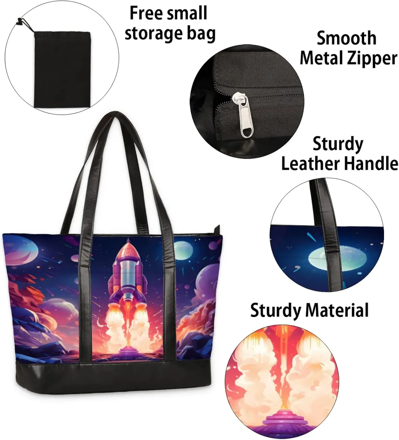 Tote Bag for Women with Zipper, Laptop Tote Bags Laptop Sleeve Case Shoulder Bag Messenger Bags