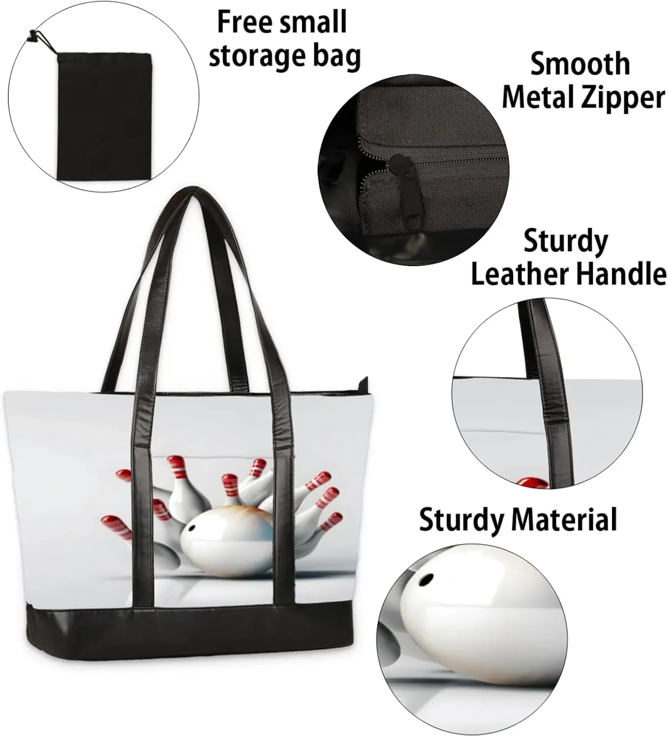 Tote Bag for Women with Zipper, Laptop Tote Bags Laptop Sleeve Case Shoulder Bag Messenger Bags