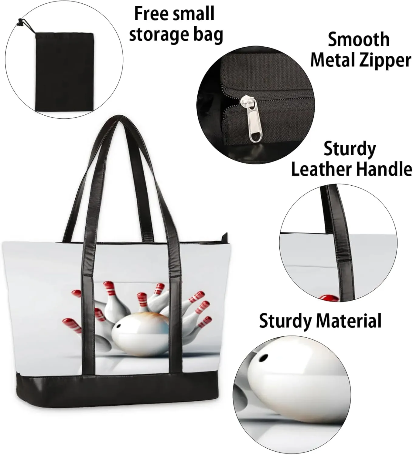 Tote Bag for Women with Zipper, Laptop Tote Bags Laptop Sleeve Case Shoulder Bag Messenger Bags