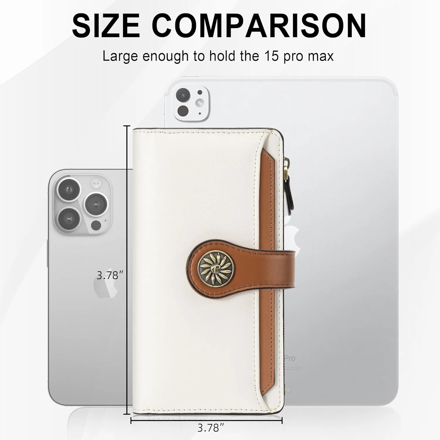 Travelambo Wallets Women RFID Large Capacity Luxury Waxed Leather Clutch Wallet Multi Card Organizer