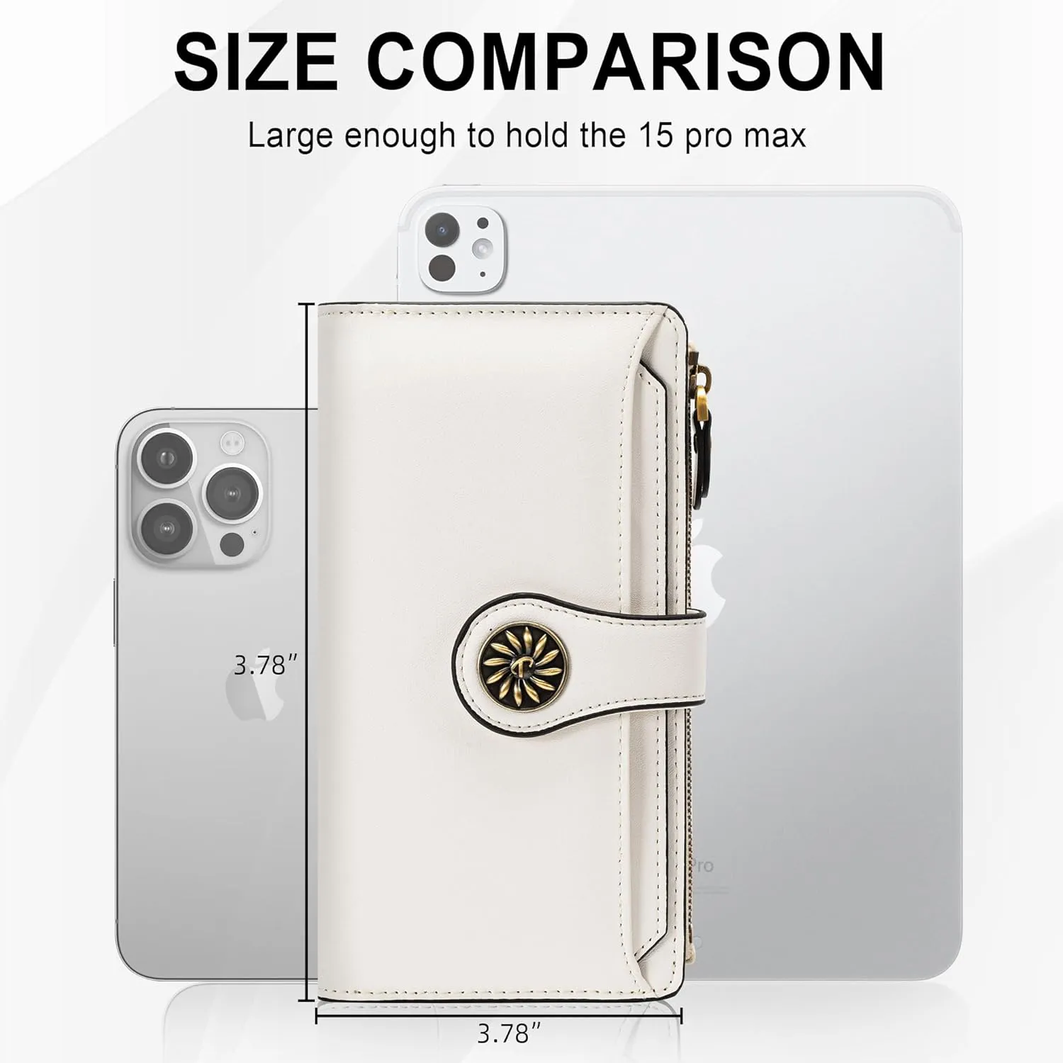 Travelambo Wallets Women RFID Large Capacity Luxury Waxed Leather Clutch Wallet Multi Card Organizer