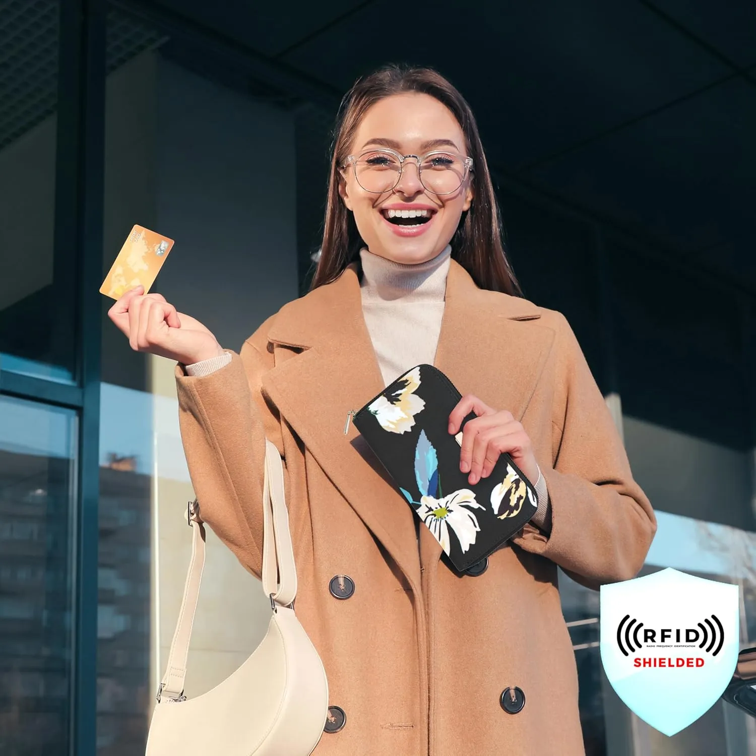 Travelon RFID Blocking Single Zip Wallet