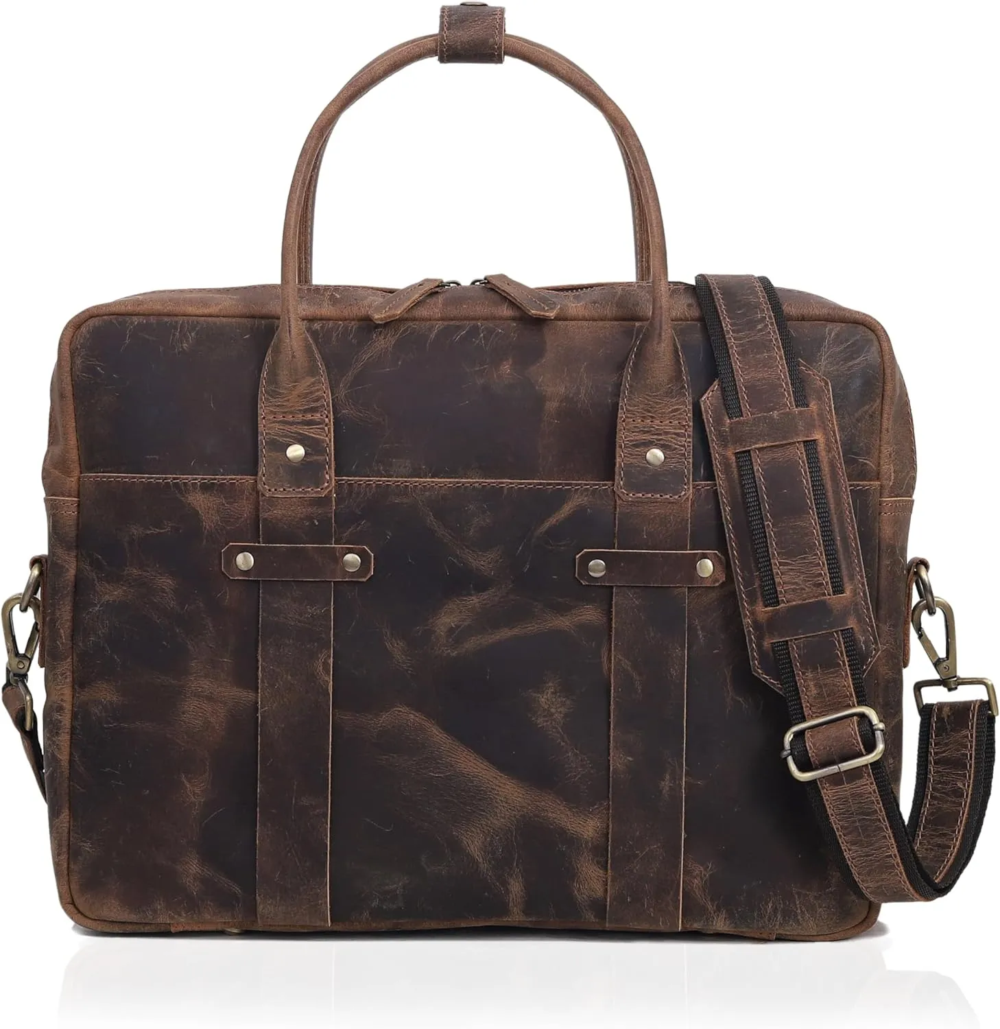 VC VINTAGE COUTURE Leather Messenger Bag for Men and Women - Laptop Briefcase Bag For College - Best Office Satchel Bag