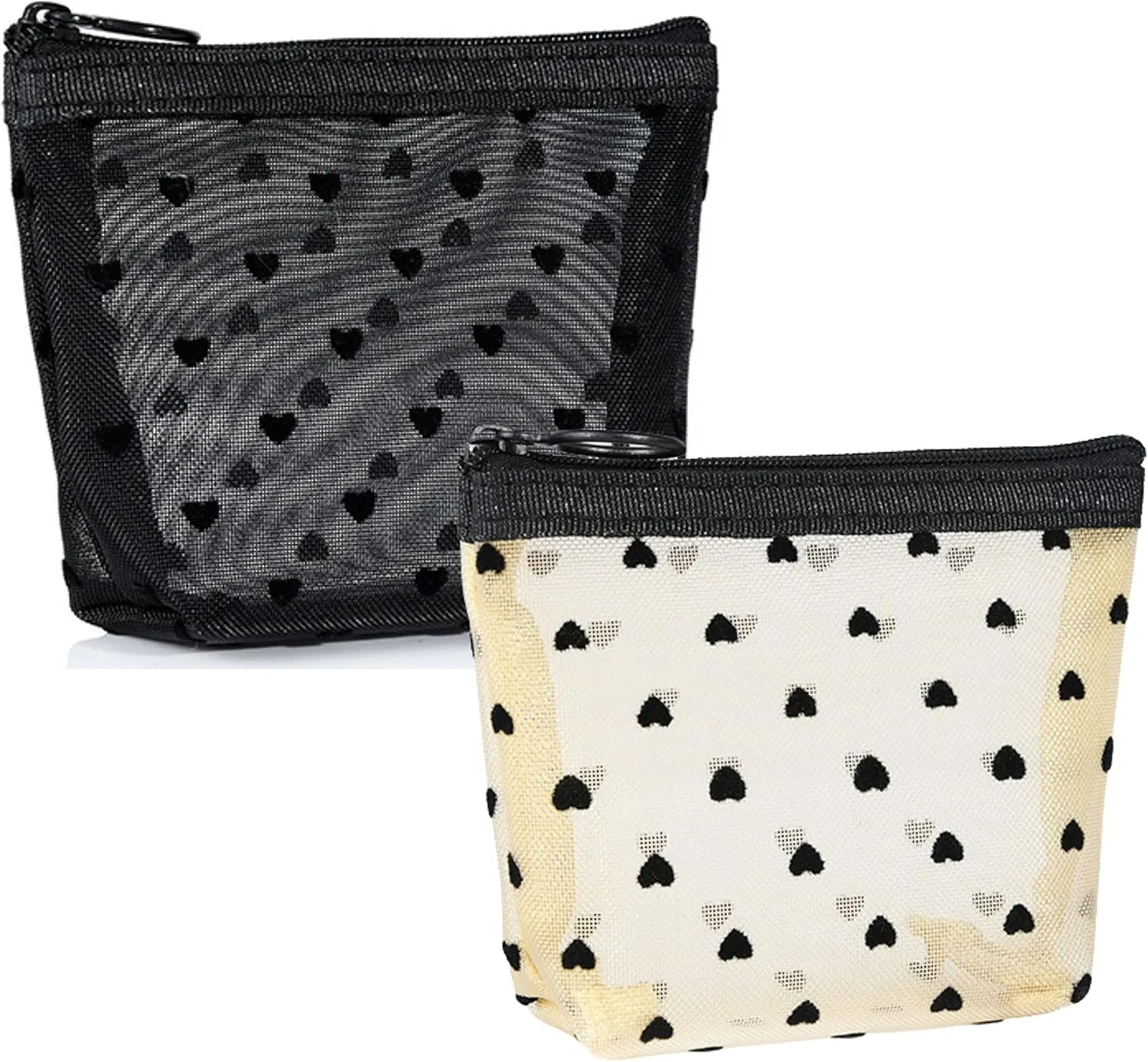 VEDO SHIPIN Zipper Mesh Makeup Bags, Mini Makeup Bag, Portable Small Makeup Bags, Travel Pocket Cosmetic Bag Small Makeup Pouch for Women