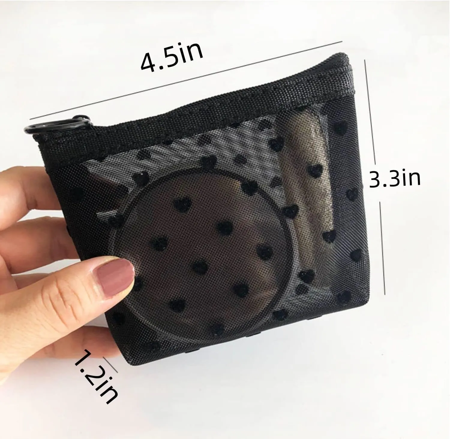 VEDO SHIPIN Zipper Mesh Makeup Bags, Mini Makeup Bag, Portable Small Makeup Bags, Travel Pocket Cosmetic Bag Small Makeup Pouch for Women