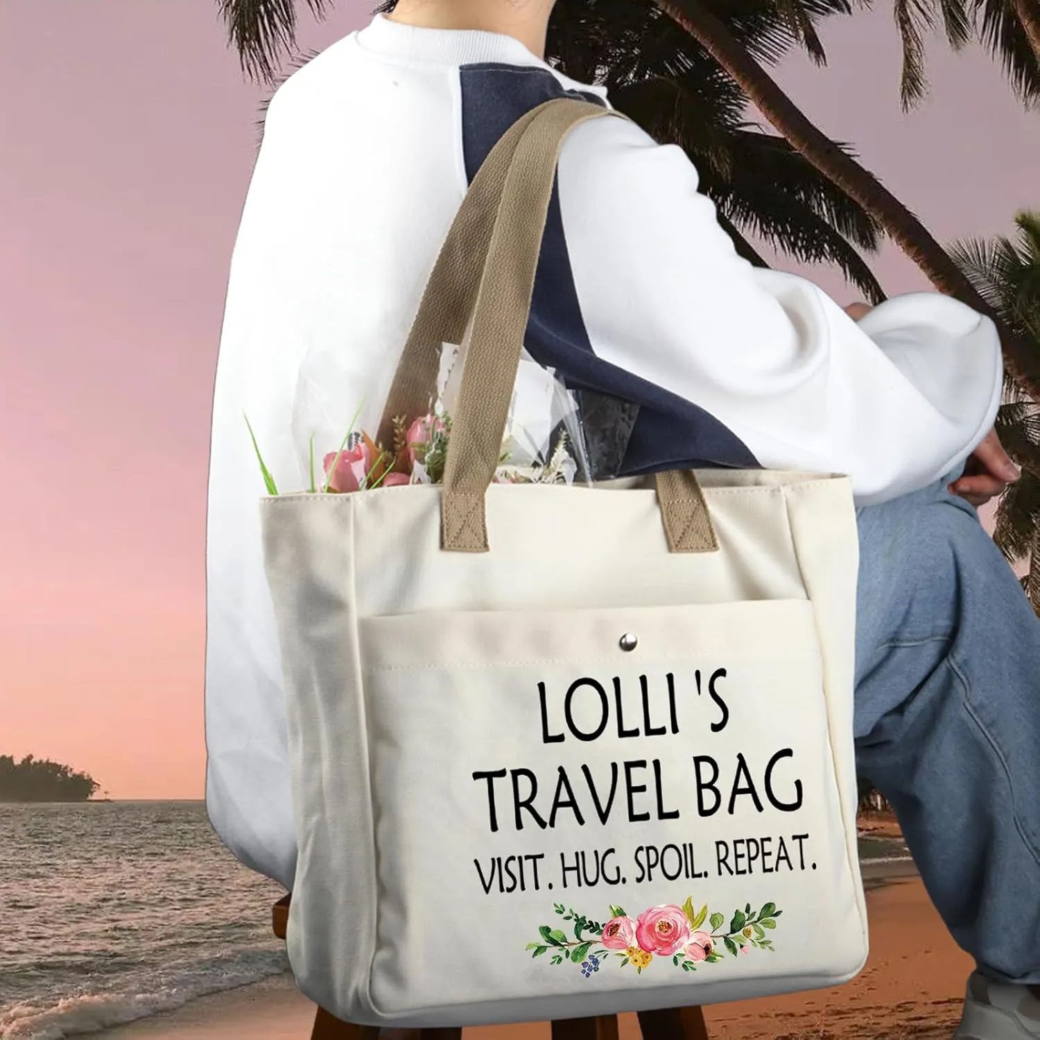 WCGXKO Mothers Day Gift Grandma Birthday Gift Mothers Day Merchandise Tote Bag Travel Bag For Grandma