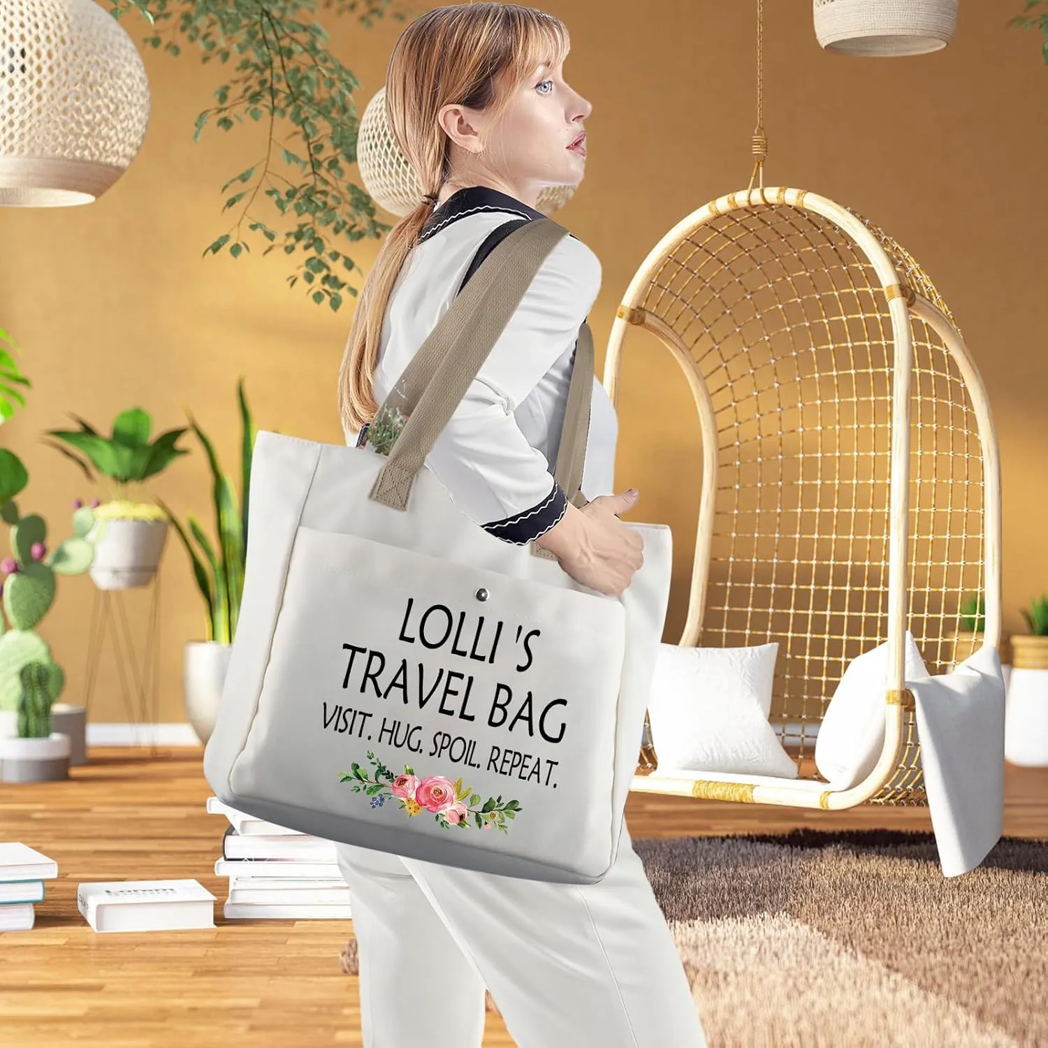 WCGXKO Mothers Day Gift Grandma Birthday Gift Mothers Day Merchandise Tote Bag Travel Bag For Grandma