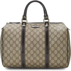 What Goes Around Comes Around Women's Pre-Loved Gucci Coated Canvas Joy Boston Duffle Bag, Brown, One Size