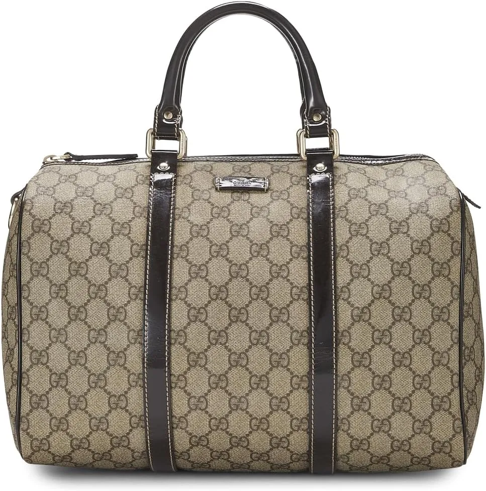 What Goes Around Comes Around Women's Pre-Loved Gucci Coated Canvas Joy Boston Duffle Bag, Brown, One Size