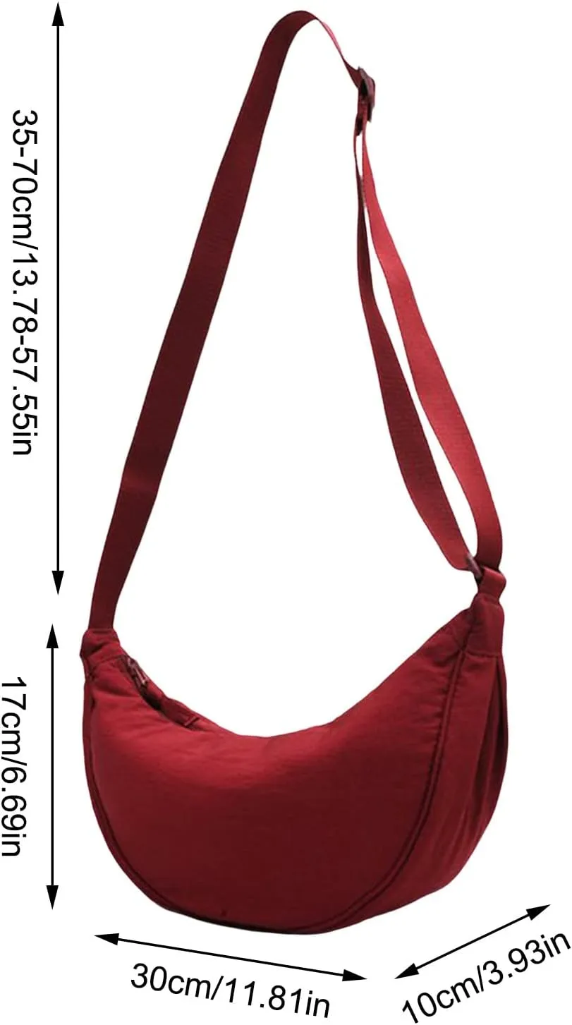 Women's Retro Small Size Canvas Shoulder Bag Hippie Boho Crossbody Handbag Hobo, Silver