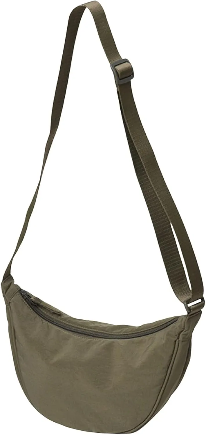 Women's Retro Small Size Canvas Shoulder Bag Hippie Boho Crossbody Handbag Hobo, Silver