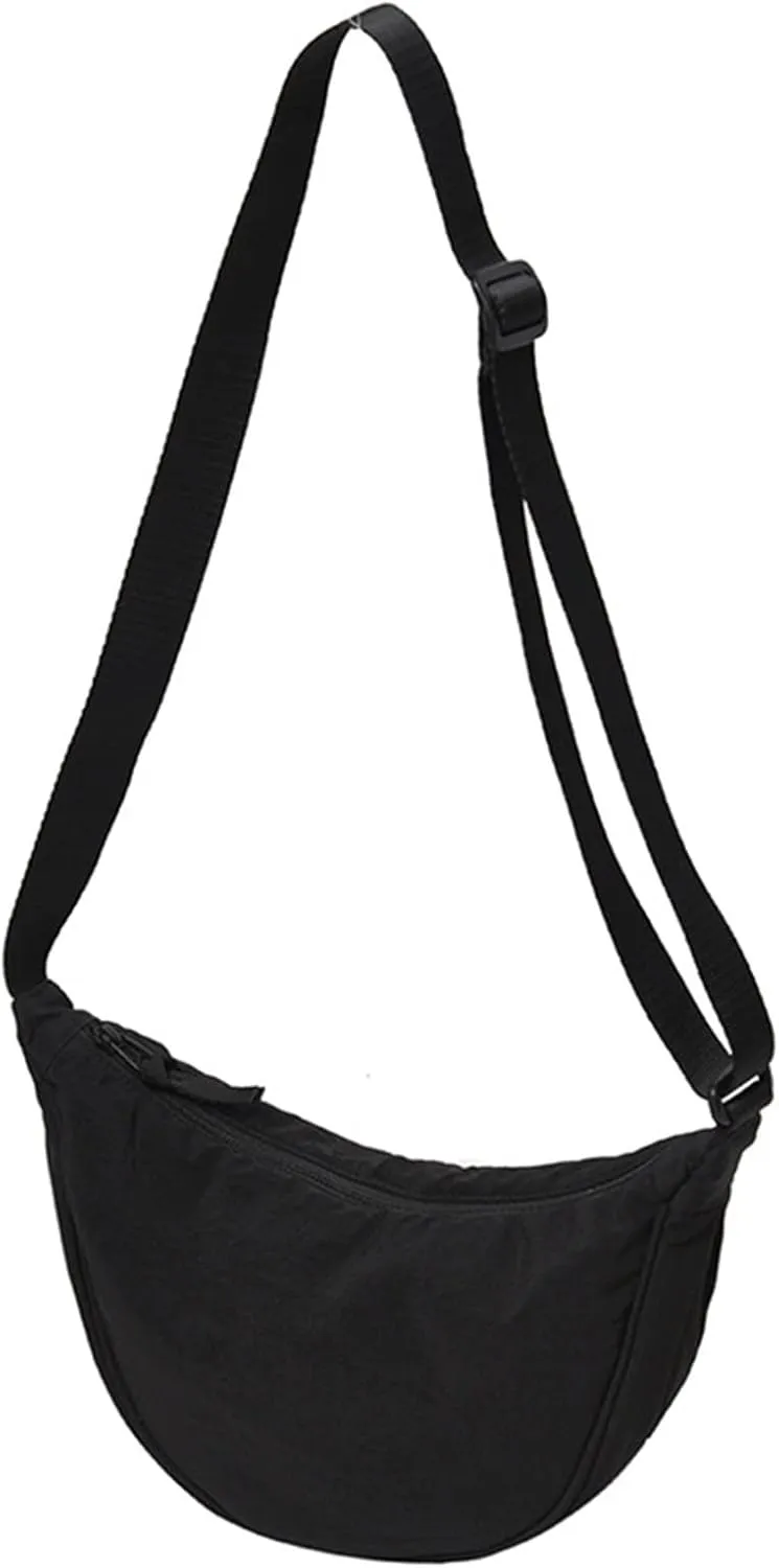 Women's Retro Small Size Canvas Shoulder Bag Hippie Boho Crossbody Handbag Hobo, Silver