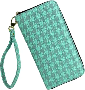 Women's Wallet Credit Card Clutch Wristlet Clutch Wallet Zipper Wallet For Women(B-Green)