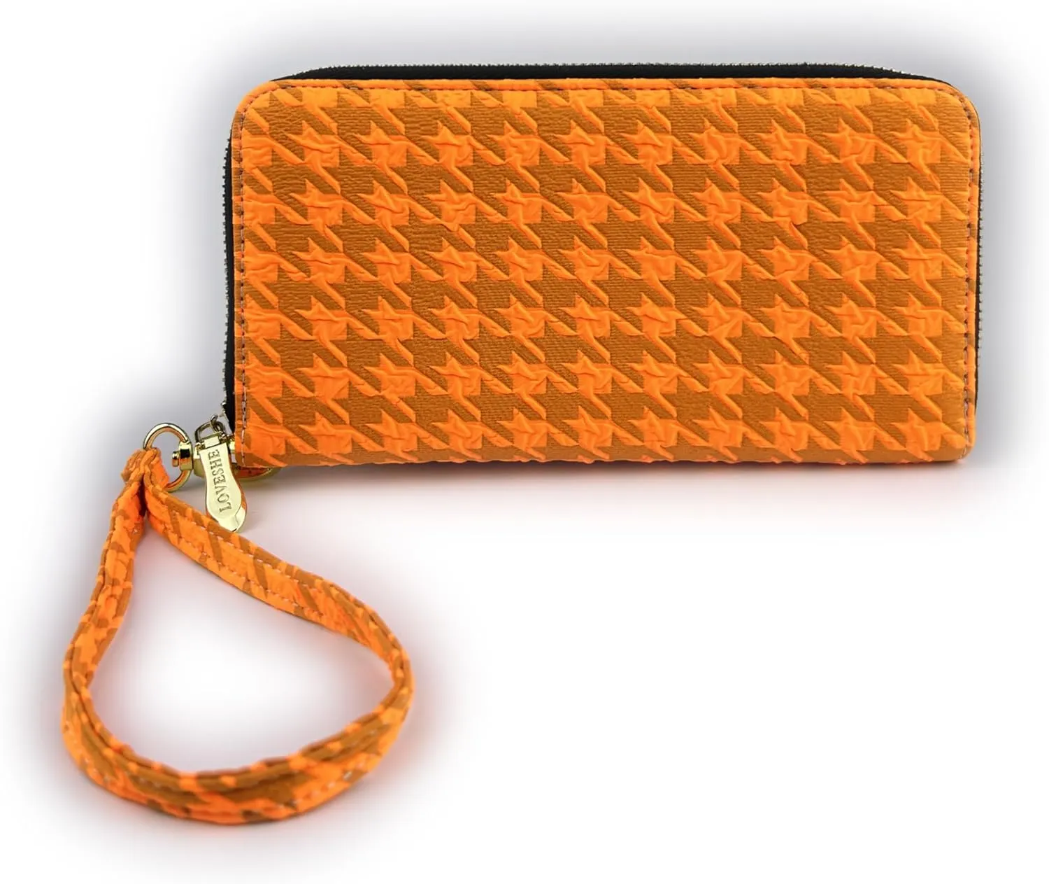 Women's Wallet Credit Card Clutch Wristlet Clutch Wallet Zipper Wallet For Women(B-Orange)
