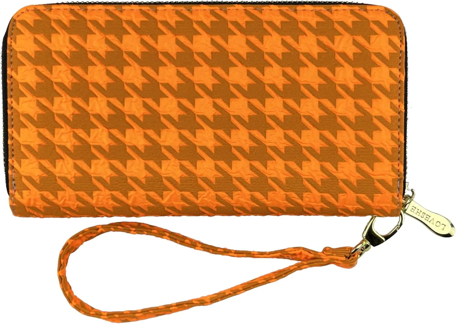 Women's Wallet Credit Card Clutch Wristlet Clutch Wallet Zipper Wallet For Women(B-Orange)