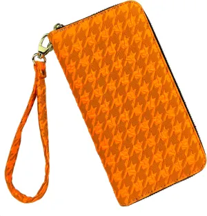 Women's Wallet Credit Card Clutch Wristlet Clutch Wallet Zipper Wallet For Women(B-Orange)