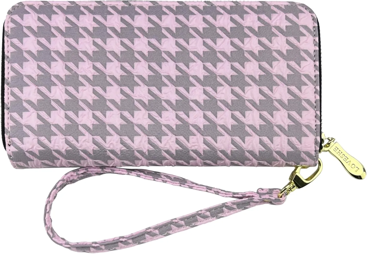 Women's Wallet Credit Card Clutch Wristlet Clutch Wallet Zipper Wallet For Women(B-Pink)
