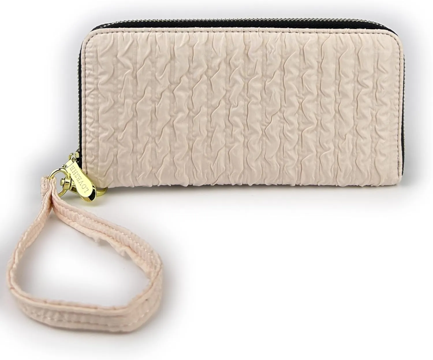 Women's Wallet Credit Card Clutch Wristlet Clutch Wallet Zipper Wallet For Women(BL-Pink)