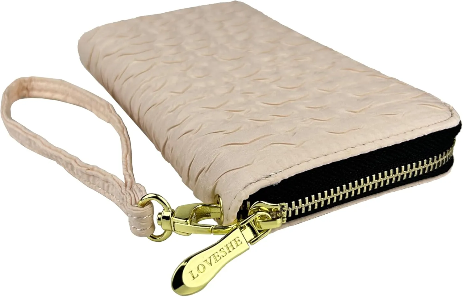 Women's Wallet Credit Card Clutch Wristlet Clutch Wallet Zipper Wallet For Women(BL-Pink)
