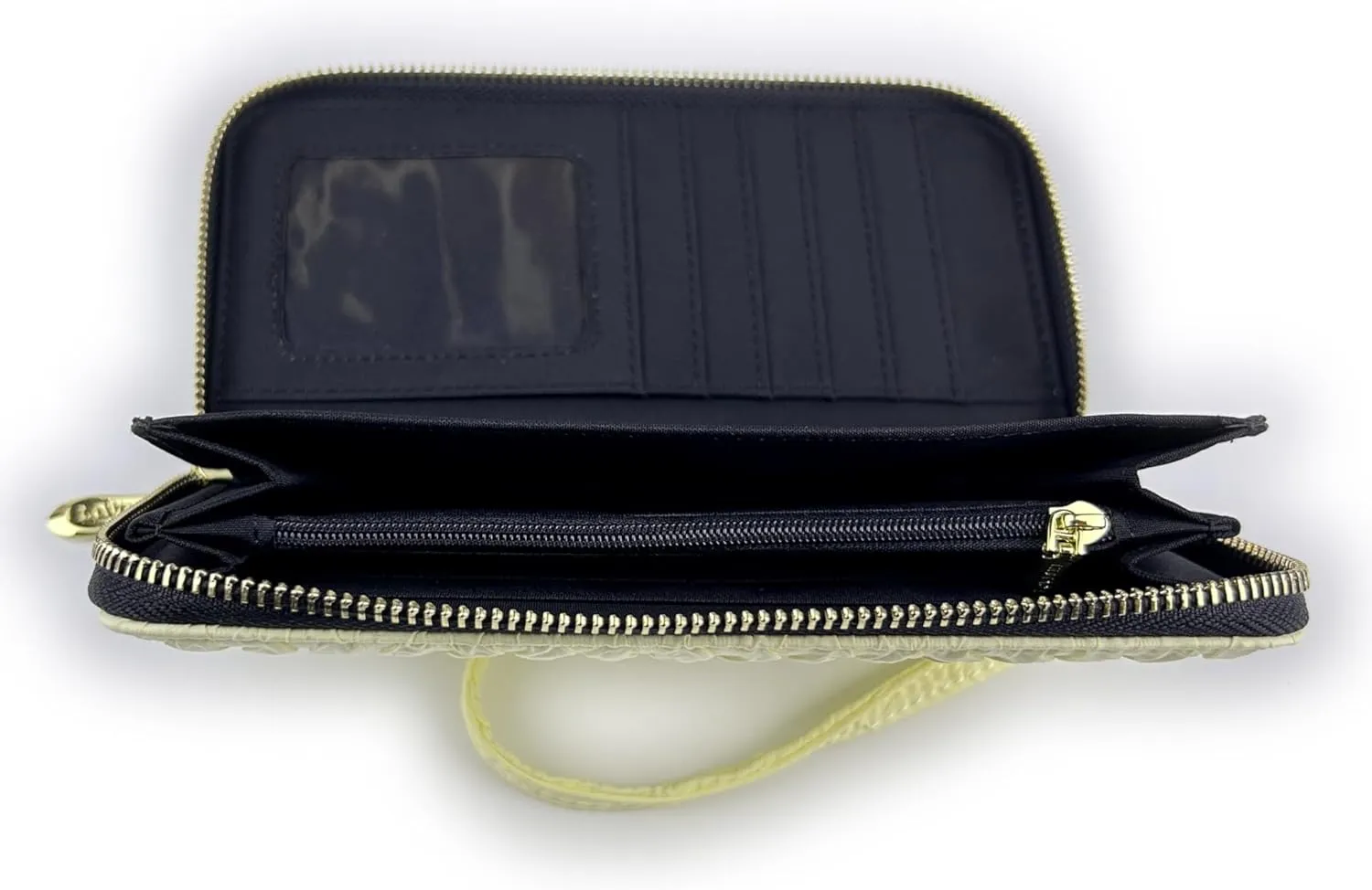Women's Wallet Credit Card Clutch Wristlet Clutch Wallet Zipper Wallet For Women(BL-Yellow)