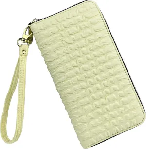 Women's Wallet Credit Card Clutch Wristlet Clutch Wallet Zipper Wallet For Women(BL-Yellow)