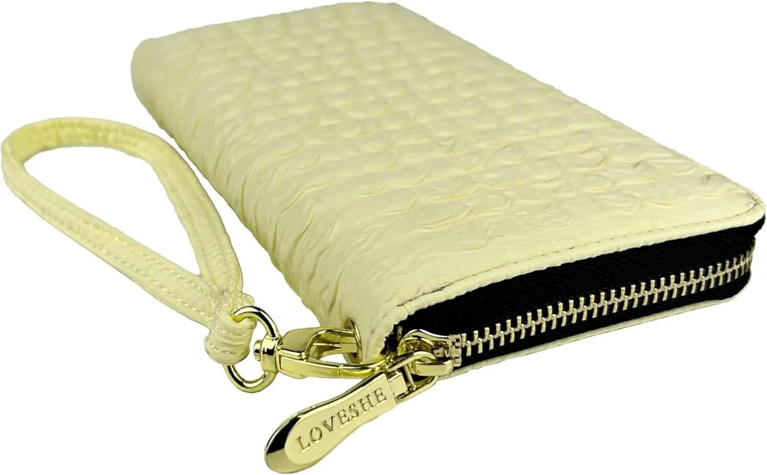 Women's Wallet Credit Card Clutch Wristlet Clutch Wallet Zipper Wallet For Women(BL-Yellow)