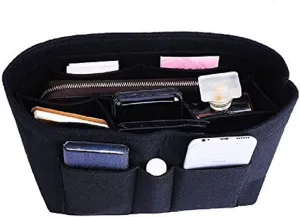 ZTUJO Purse Organizer Insert, Felt Bag Organizer For Handbag, 13 Colors, 6 Sizes (Small, Black)